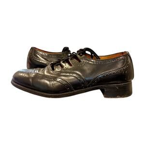 Kiltmaker Men's Ghillie Brogues Black Leather Wingtip Shoes UK 10 US 11